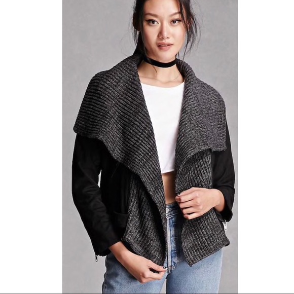 Waterfall Suede Contrast Jacket - Picture 2 of 5